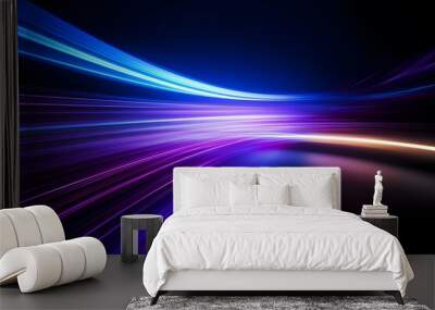 Technology big data futuristic background. Digital high speed connection. Wall mural