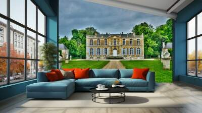 France, castle of Canon in Normandie Wall mural