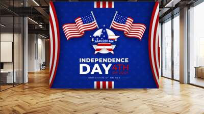 Vector American independence day celebration banner Wall mural