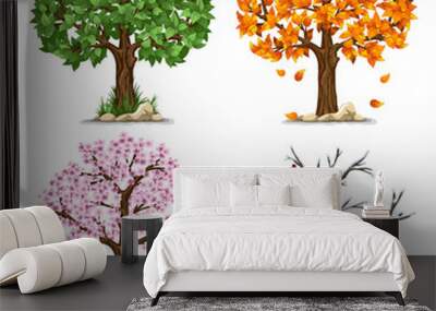 Four seasons Wall mural