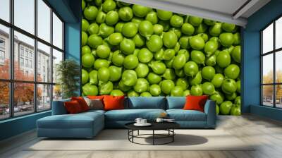 Green Peas background texture vegetable. fresh   backgr Wall mural