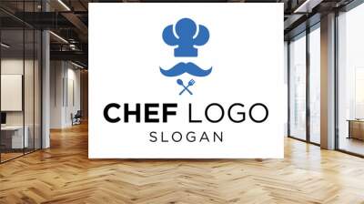 The logo design is about Chef and was created using the Corel Draw 2018 application with a white background. Wall mural