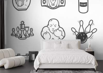 collection of sport icons. Wall mural