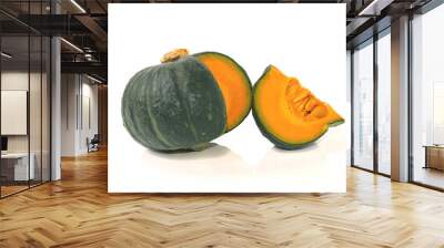 japanese pumpkin on white background Wall mural