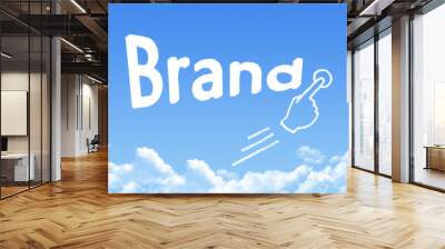 brand message cloud shape Wall mural