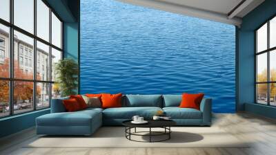 close up ocean water background , blue water ripples texture Wall mural