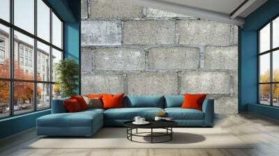 white brick wall texture background Wall mural