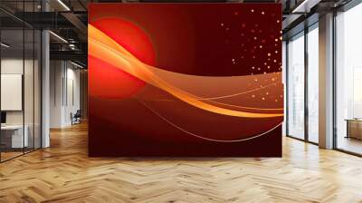 a red and gold circle abstract wallpaper Wall mural