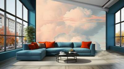 a simple oil painting of the sky Wall mural