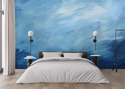 abstract painting background texture with dark blue Wall mural