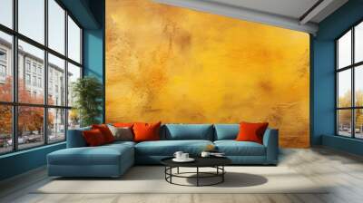 abstract painting background texture with dark yellow Wall mural