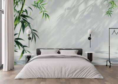 bamboo, white backround, side view Wall mural