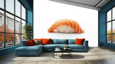 one japanese sushi minimalist on white background Wall mural