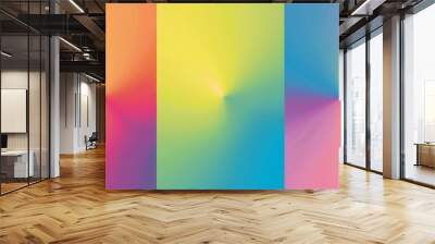 smooth three color gradient Wall mural