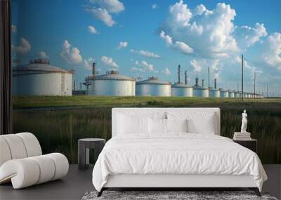 tank farm at a texas chemical plant Wall mural