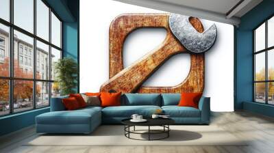 Isolated tools icon with detailed texture for design use Wall mural