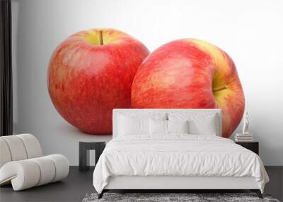 Two Envy apples isolated on white background. clipping path. Wall mural