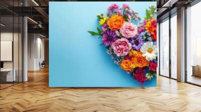 Heart Shaped Flower Arrangement Wall mural