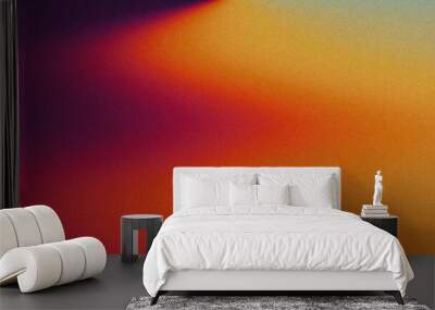 grainy sunrise Abstract design with a bright orange glow and blurred colorful textures Wall mural