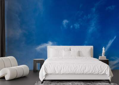 Blue sky with white clouds Wall mural