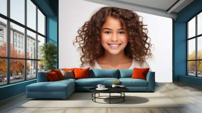 Close-up photo of a girl. teenage girl Wall mural