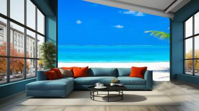 tropical beach in Maldives. sea landscape Wall mural