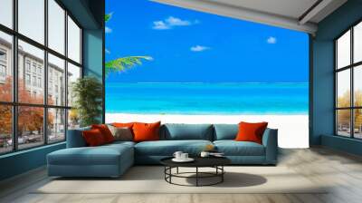 tropical beach in Maldives. sea landscape Wall mural