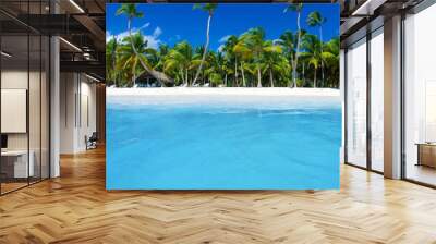 tropical sea and blue sky Wall mural