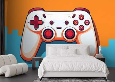 A cool illustration of a video game controller. Perfect for a gaming company or a gaming blog. Wall mural