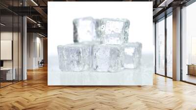 ice on white background Wall mural