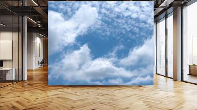 blue sky with white clouds nature​ background​ appropriate idea for​ copy space​ write​ text​ messages Wall mural