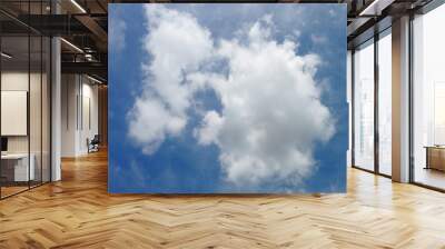 white clouds in the blue sky natural background beautiful nature Wall mural