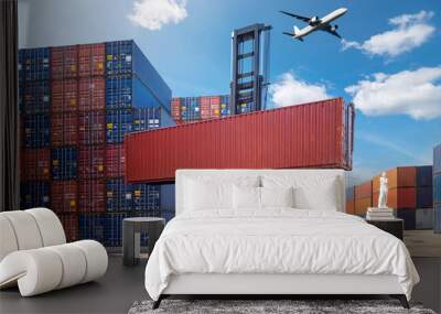 Logistic Export Import Concept Wall mural