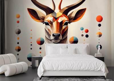 illustration of a deer Wall mural