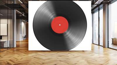 a long-playing vinyl record with a orange sticker in the center of the disc Wall mural