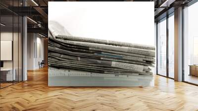 heap of newspapers on shiny reflecting surface 2 Wall mural