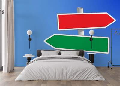 signpost with two arrows (xxl) to add your own text Wall mural