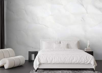 white macro crumpled paper texture Wall mural