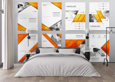 Brochure layout template flyer design vector, Magazine booklet cover abstract background Wall mural