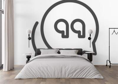 Approve related icon outline and linear symbol.
 Wall mural