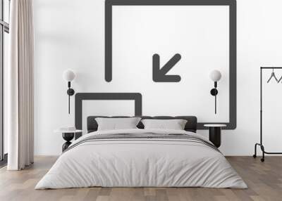 Arrow icon outline and linear vector.	
 Wall mural