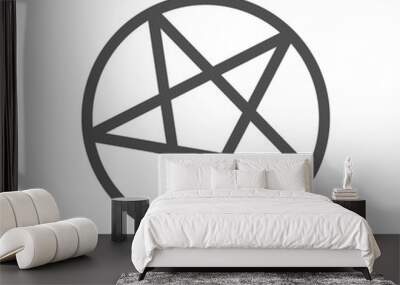 Religion symbols related icon outline and linear vector. Wall mural