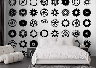 Gear Silhouettes Wall mural