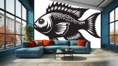 illustration of a fish Wall mural