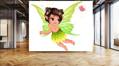 Beautiful little nature fairy Wall mural