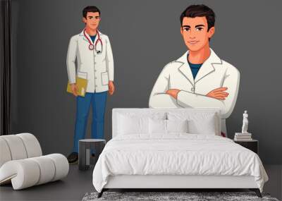 Young male doctor vector illustration 2 Wall mural