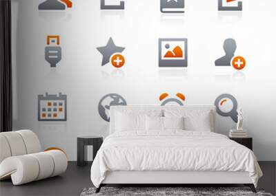 web and mobile icons 2 -- graphite series Wall mural