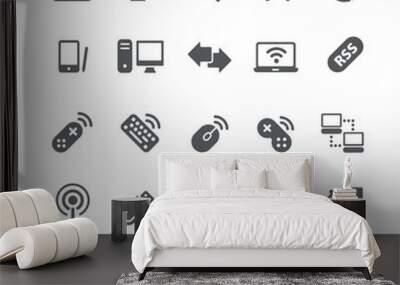 Wireless Communications Icons // Basics Wall mural