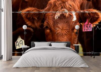 Beef Cattle Background Wall mural