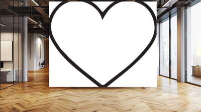 Heart, Symbol of Love and Valentine's Day. Icon Isolated  Wall mural